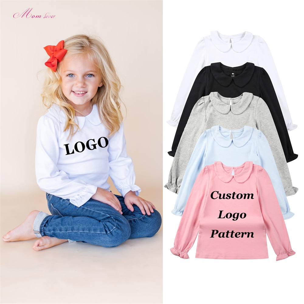 T-shirt anak-anak kerah kapas 100% menyisir