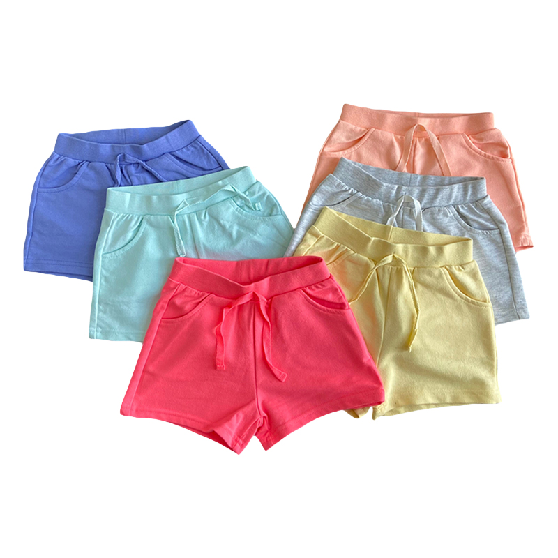 Anak -anak warna solid celana pendek anak -anak anak perempuan