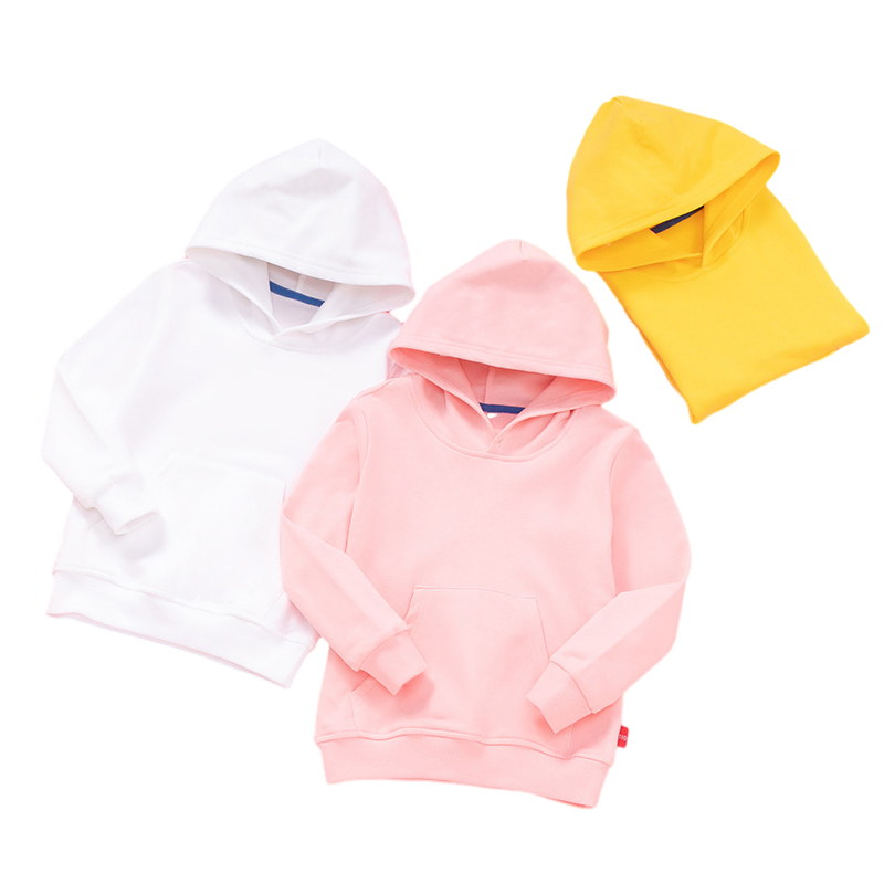 Pakaian anak -anak bayi kosong anak -anak kapas anak laki -laki hoodies sweatshirt