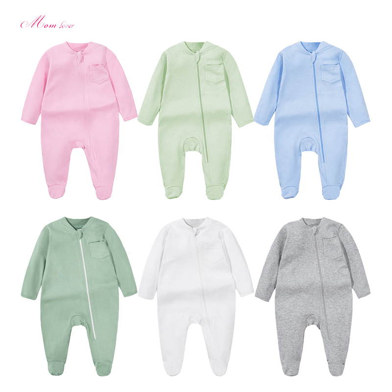 Jumpsuit bodysuit lengan panjang rajutan yang baru lahir