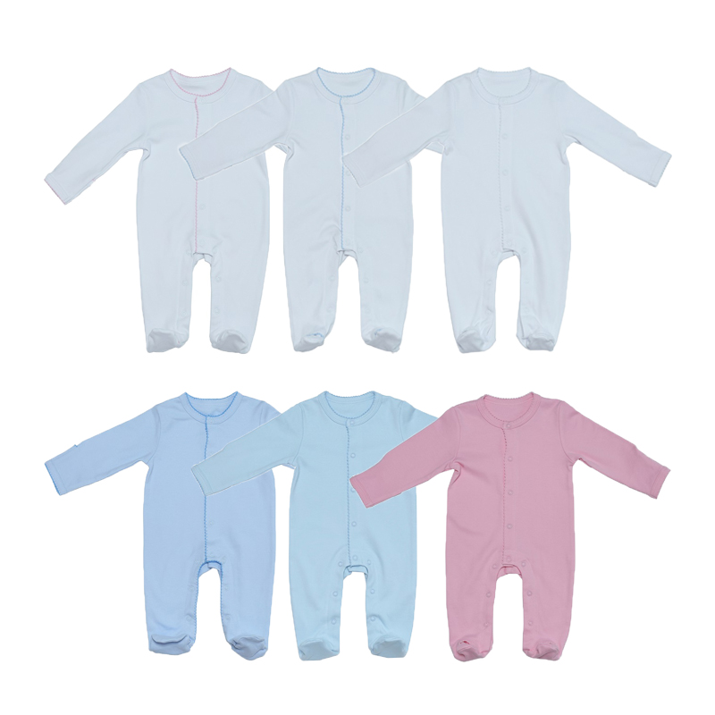Picot trim pakaian baru datang rumah bayi on anysie romper set